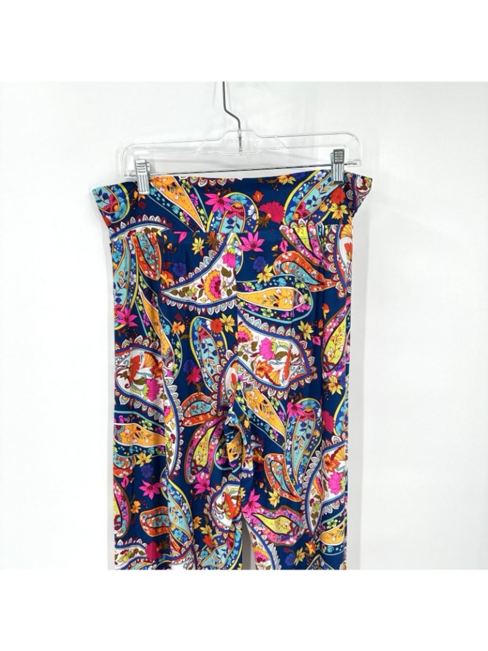TRINA TURK swim pants colorful LARGE wide leg retro beach cruise island mod - Picture 8 of 11